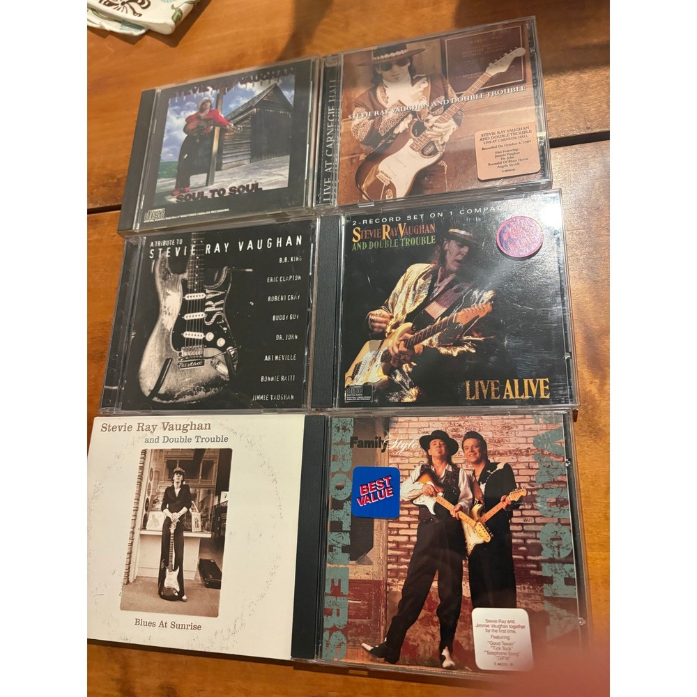 Stevie Ray Vaughan 6 CD Lot Soul to Soul Live Carnegie Hall Live Alive Blues